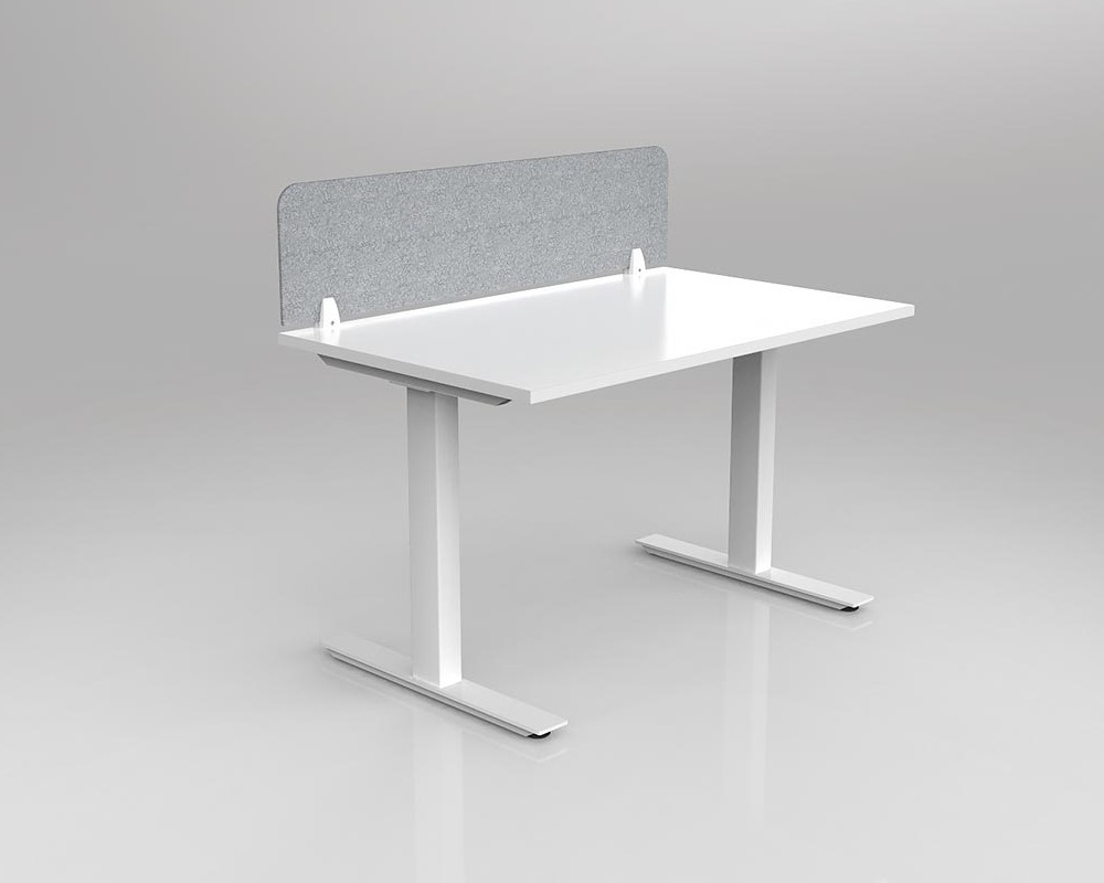 Agile Fixed Height Desk with Acoustic Screen